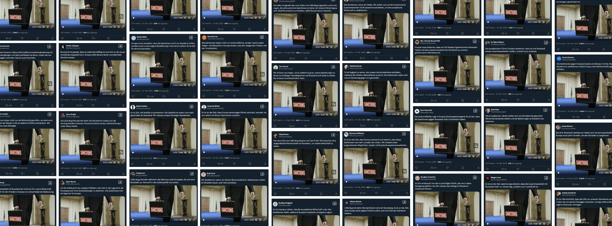 Screenshots Doppelgänger Sanktionenvideo