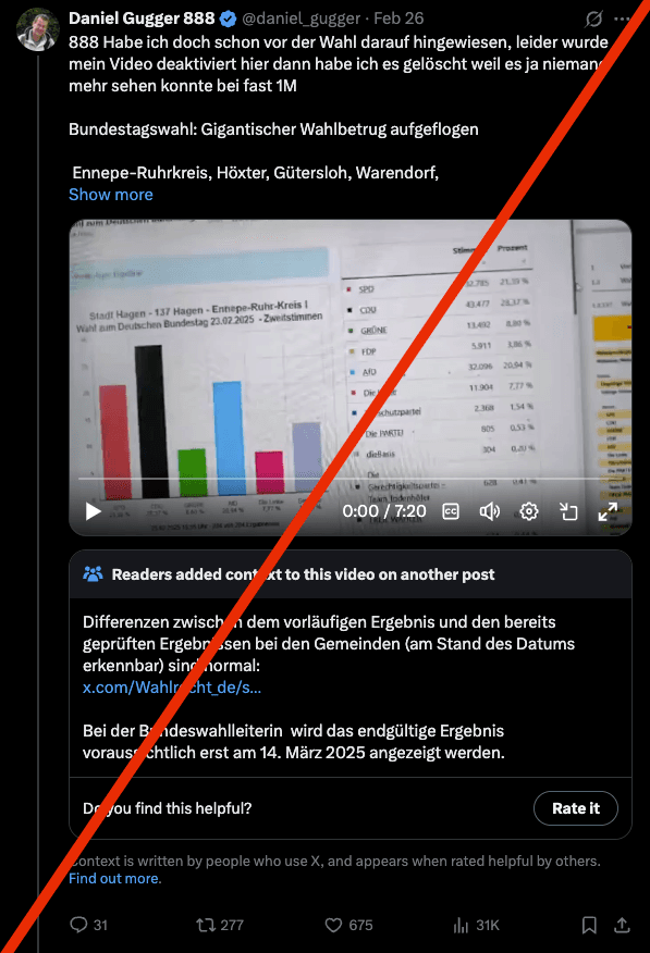 Screenshot Share Datenvergleich