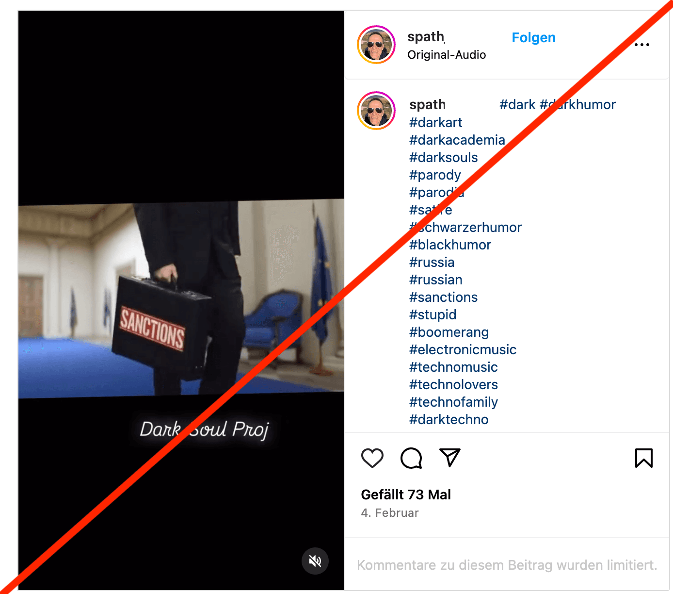 Screenshot Instagram